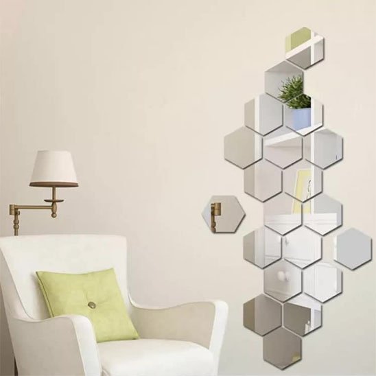 Miroir autocollant | Déco - Express - Rangement et Organisation